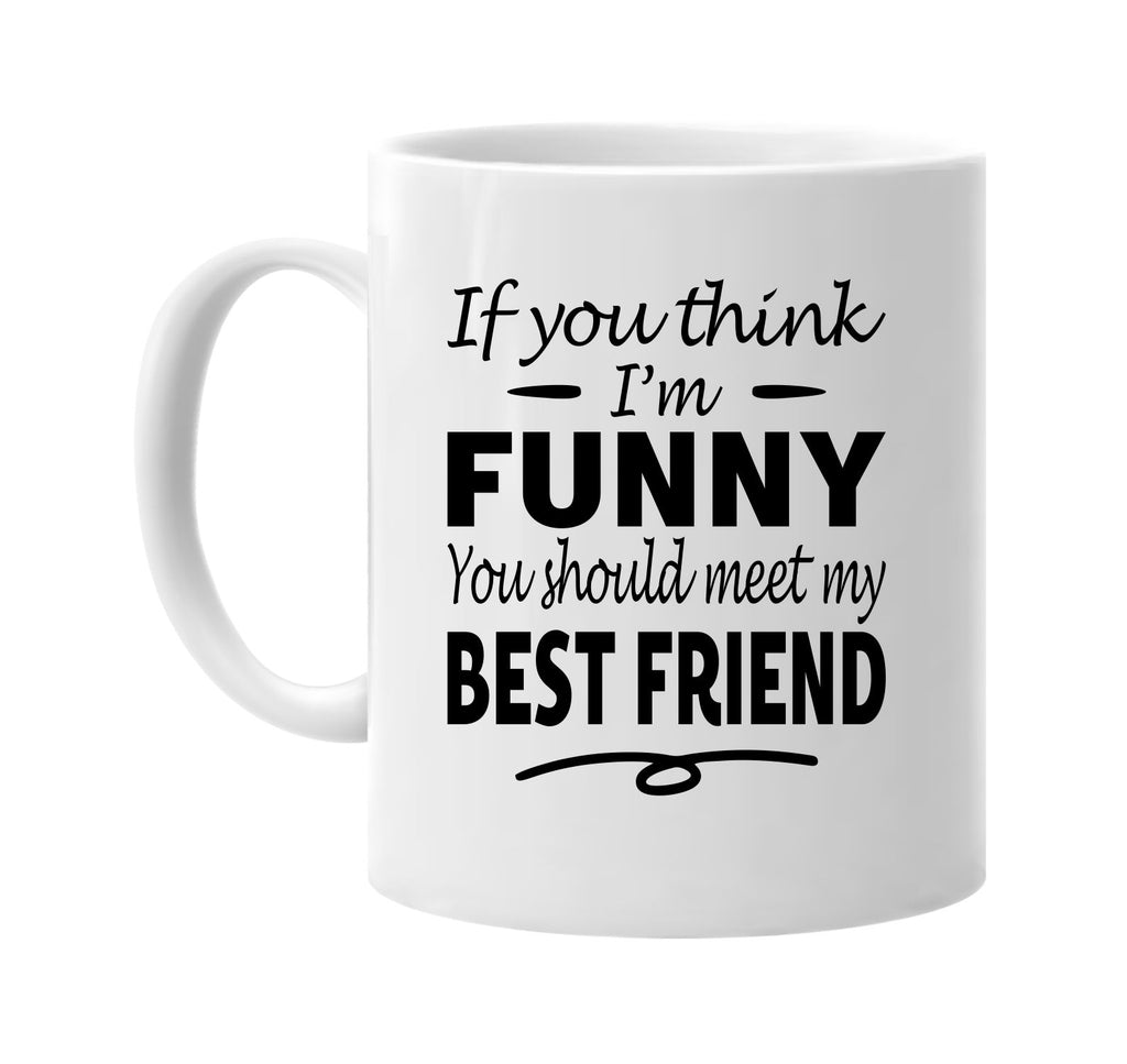 You Think I'm Funny, Meet My Best Friend mug